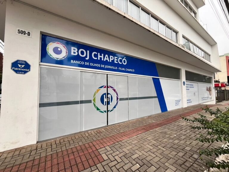 Fachada da unidade Chapecó do Banco de Olhos de Joinville