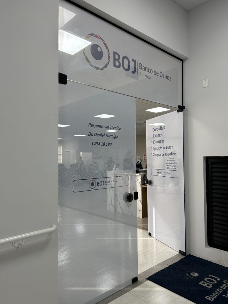 Fachada da unidade Saguaçu do Banco de Olhos de Joinville