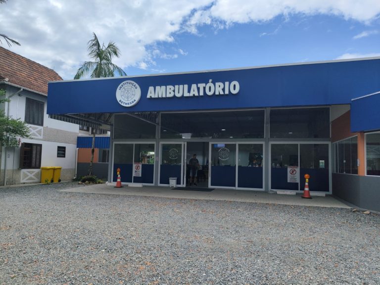 Fachada da unidade Pirabeiraba do Banco de Olhos de Joinville